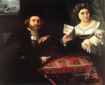  esposa Lienzo - Marido y mujer 1523 Renacimiento Lorenzo Lotto